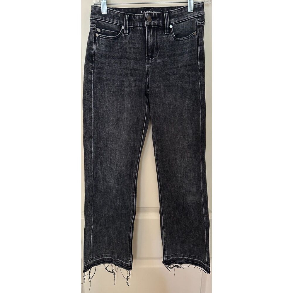 Liverpool LA Black Faded Jeans Women's Sz 0
